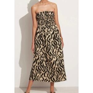 Anthropologie Faithfull The Brand Contessa Dress Strapless  Linen  Size 2